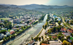 Drone,Footage,Of,Town,Zavidovici