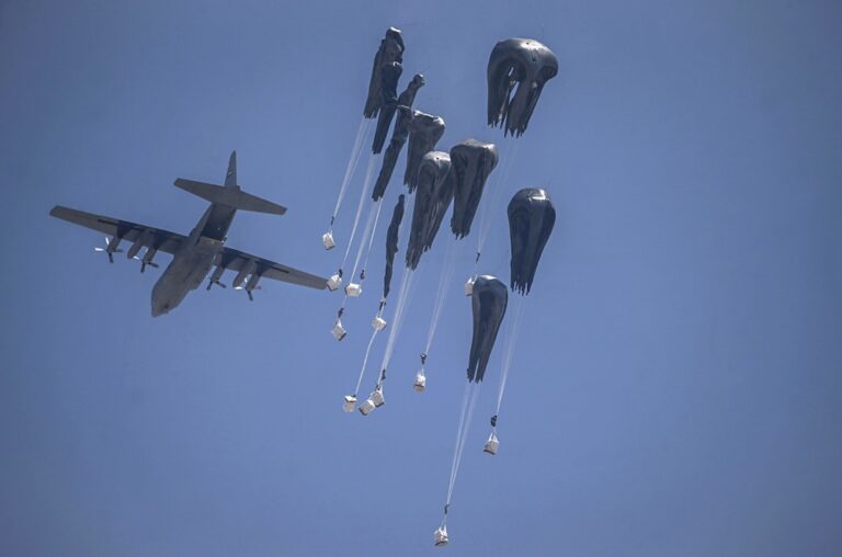 Jordan, UAE begin airdropping aid over Gaza Strip